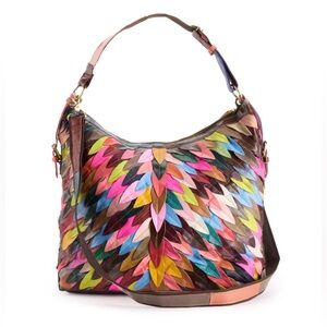 AmeriLeather Zoe rainbow handbag patchwork